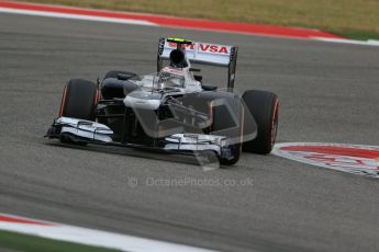 World © Octane Photographic Ltd. F1 USA GP, Austin, Texas, Circuit of the Americas (COTA), Saturday 16th November 2013 - Practice 3. Williams FW35 - Valtteri Bottas. Digital Ref : 0857lw1d5247