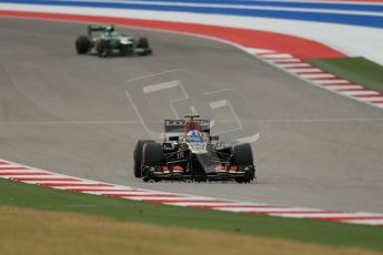 World © Octane Photographic Ltd. F1 USA GP, Austin, Texas, Circuit of the Americas (COTA), Saturday 16th November 2013 - Practice 3. Lotus F1 Team E21 - Romain Grosjean. Digital Ref : 0857lw1d5368