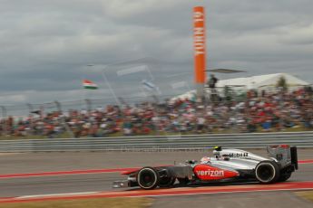 World © Octane Photographic Ltd. F1 USA GP, Austin, Texas, Circuit of the Americas (COTA), Saturday 16th November 2013 - Qualifying. Vodafone McLaren Mercedes MP4/28 - Sergio Perez. Digital Ref : 0858lw1d1939