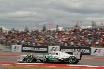 World © Octane Photographic Ltd. F1 USA GP, Austin, Texas, Circuit of the Americas (COTA), Saturday 16th November 2013 - Qualifying. Mercedes AMG Petronas F1 W04 – Lewis Hamilton. Digital Ref : 0858lw1d1957