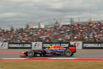 World © Octane Photographic Ltd. F1 USA GP, Austin, Texas, Circuit of the Americas (COTA), Saturday 16th November 2013 - Qualifying. Infiniti Red Bull Racing RB9 - Sebastian Vettel. Digital Ref : 0858lw1d1972