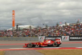 World © Octane Photographic Ltd. F1 USA GP, Austin, Texas, Circuit of the Americas (COTA), Saturday 16th November 2013 - Qualifying. Scuderia Ferrari F138 - Felipe Massa. Digital Ref : 0858lw1d2053