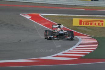 World © Octane Photographic Ltd. F1 USA GP, Austin, Texas, Circuit of the Americas (COTA), Saturday 16th November 2013 - Qualifying. Sauber C32 - Nico Hulkenberg. Digital Ref : 0858lw1d5427