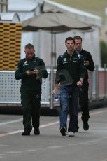 World © Octane Photographic Ltd. F1 USA GP, Austin, Texas, Circuit of the Americas (COTA), Saturday 16th November 2013 - Paddock. Caterham F1 Team - Alexander Rossi and Tob Webb. Digital Ref : 0856lw1d4611