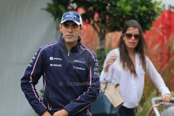 World © Octane Photographic Ltd. F1 USA GP, Austin, Texas, Circuit of the Americas (COTA), Saturday 16th November 2013 - Paddock. Williams - Pastor Maldonado and girlfriend Gabriella Tarkany. Digital Ref : 0856lw1d4616