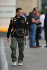 World © Octane Photographic Ltd. F1 USA GP, Austin, Texas, Circuit of the Americas (COTA), Saturday 16th November 2013 - Paddock. Lotus F1 Team 3rd driver – Davide Valsecchi. Digital Ref : 0856lw1d4627