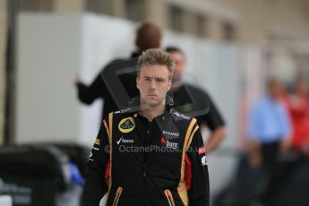 World © Octane Photographic Ltd. F1 USA GP, Austin, Texas, Circuit of the Americas (COTA), Saturday 16th November 2013 - Paddock. Lotus F1 Team 3rd driver – Davide Valsecchi. Digital Ref : 0856lw1d4637