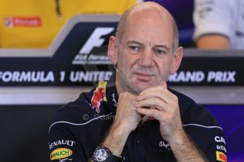 World © Octane Photographic Ltd. F1 USA GP, Austin, Texas, Circuit of the Americas (COTA), Friday 15th November 2013 – FIA Press conference. Adrian Newey – Chief Technical Officer Infiniti Red Bull Racing. Digital Ref : 0855lw1d4332