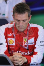 World © Octane Photographic Ltd. F1 USA GP, Austin, Texas, Circuit of the Americas (COTA), Friday 15th November 2013 – FIA Press conference. James Allison – Chassis Technical Director Scuderia Ferrari. Digital Ref : 0855lw1d4343