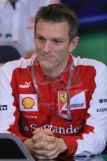 World © Octane Photographic Ltd. F1 USA GP, Austin, Texas, Circuit of the Americas (COTA), Friday 15th November 2013 – FIA Press conference. James Allison – Chassis Technical Director Scuderia Ferrari. Digital Ref : 0855lw1d4348