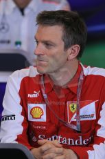World © Octane Photographic Ltd. F1 USA GP, Austin, Texas, Circuit of the Americas (COTA), Friday 15th November 2013 – FIA Press conference. James Allison – Chassis Technical Director Scuderia Ferrari. Digital Ref : 0855lw1d4356