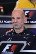 World © Octane Photographic Ltd. F1 USA GP, Austin, Texas, Circuit of the Americas (COTA), Friday 15th November 2013 – FIA Press conference. Adrian Newey – Chief Technical Officer Infiniti Red Bull Racing. Digital Ref : 0855lw1d4444