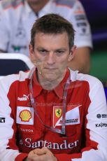 World © Octane Photographic Ltd. F1 USA GP, Austin, Texas, Circuit of the Americas (COTA), Friday 15th November 2013 – FIA Press conference. James Allison – Chassis Technical Director Scuderia Ferrari. Digital Ref : 0855lw1d4492
