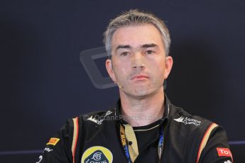 World © Octane Photographic Ltd. F1 USA GP, Austin, Texas, Circuit of the Americas (COTA), Friday 15th November 2013 – FIA Press conference. Nick Chester – Technical Director Lotus F1 Team. Digital Ref : 0855lw1d4509