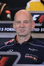 World © Octane Photographic Ltd. F1 USA GP, Austin, Texas, Circuit of the Americas (COTA), Friday 15th November 2013 – FIA Press conference. Adrian Newey – Chief Technical Officer Infiniti Red Bull Racing. Digital Ref : 0855lw1d4536