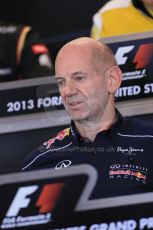 World © Octane Photographic Ltd. F1 USA GP, Austin, Texas, Circuit of the Americas (COTA), Friday 15th November 2013 – FIA Press conference. Adrian Newey – Chief Technical Officer Infiniti Red Bull Racing. Digital Ref : 0855lw1d4559