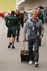 World © Octane Photographic Ltd. USA F1 Grand Prix, Austin, Texas, Circuit of the Americas (COTA). Paddock, Thursday 14th November 2013. Heikki Kovalainen - Lotus F1 Team. Digital Ref : 0852lw1d1093