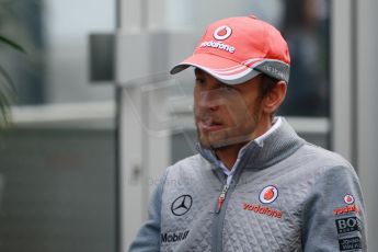 World © Octane Photographic Ltd. USA F1 Grand Prix, Austin, Texas, Circuit of the Americas (COTA). Paddock, Thursday 14th November 2013. Jenson Button - Vodafone McLaren Mercedes. Digital Ref : 0852lw1d1170