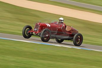 World © Octane Photographic Ltd. Donington Historic Festival, Friday 3rd May 2013. HGPCA Nuvolari Trophy pre-1940 GP cars with Hall and Hall. Alfa Romeo 1750GS - Nick Rossi. Digital Ref : 0645cb7d0027