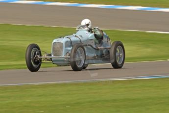 World © Octane Photographic Ltd. Donington Historic Festival, Friday 3rd May 2013. HGPCA Nuvolari Trophy pre-1940 GP cars with Hall and Hall. Frazer Nash Shelsley - Geraint Lewis. Digital Ref : 0645cb7d0035