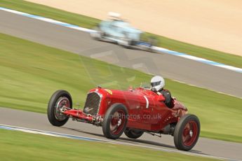 World © Octane Photographic Ltd. Donington Historic Festival, Friday 3rd May 2013. HGPCA Nuvolari Trophy pre-1940 GP cars with Hall and Hall. Alfa Romeo P3 Tipo B (Scuderia Ferrari) - Tony Smith. Digital Ref : 0645cb7d0068