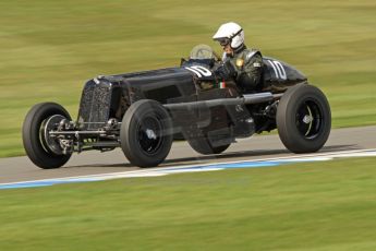 World © Octane Photographic Ltd. Donington Historic Festival, Friday 3rd May 2013. HGPCA Nuvolari Trophy pre-1940 GP cars with Hall and Hall. ERA R10B - Paddins Rowlins. Digital Ref : 0645cb7d0088
