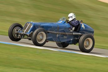 World © Octane Photographic Ltd. Donington Historic Festival, Friday 3rd May 2013. HGPCA Nuvolari Trophy pre-1940 GP cars with Hall and Hall. ERA R4A - Nicholas Topliss/James Baxter. Digital Ref : 0645cb7d0115