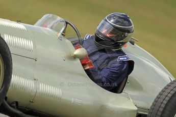 World © Octane Photographic Ltd. Donington Historic Festival, Friday 3rd May 2013. HGPCA Nuvolari Trophy pre-1940 GP cars with Hall and Hall. 1938 ERA GP1 - Duncan Ricketts. Digital Ref : 0645cb7d0153