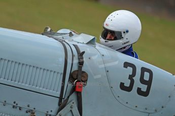 World © Octane Photographic Ltd. Donington Historic Festival, Friday 3rd May 2013. HGPCA Nuvolari Trophy pre-1940 GP cars with Hall and Hall. 1925 Bugatti T39 - David Hands. Digital Ref : 0645cb7d0159