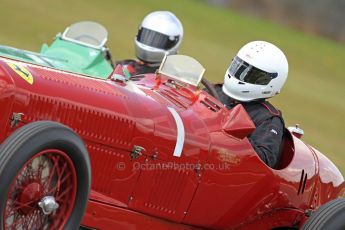 World © Octane Photographic Ltd. Donington Historic Festival, Friday 3rd May 2013. HGPCA Nuvolari Trophy pre-1940 GP cars with Hall and Hall. 1934 Alfa Romeo P3 Tipo B (Scuderia Ferrari) - Tony Smith. Digital Ref : 0645cb7d0160