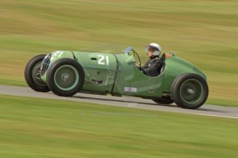 World © Octane Photographic Ltd. Donington Historic Festival, Friday 3rd May 2013. HGPCA Nuvolari Trophy pre-1940 GP cars with Hall and Hall. Alta - Paul Jaye. Digital Ref : 0645cb7d8218