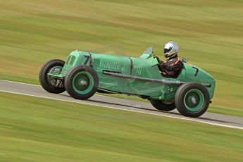 World © Octane Photographic Ltd. Donington Historic Festival, Friday 3rd May 2013. HGPCA Nuvolari Trophy pre-1940 GP cars with Hall and Hall. ERA R3A - Mark Gillies. Digital Ref : 0645cb7d8226