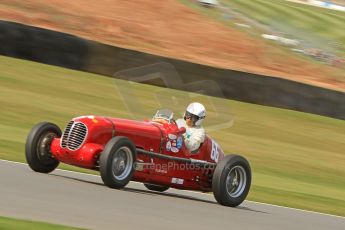World © Octane Photographic Ltd. Donington Historic Festival, Friday 3rd May 2013. HGPCA Nuvolari Trophy pre-1940 GP cars with Hall and Hall. Maserati 6CM/4CM - Frederico Buratti. Digital Ref : 0645cb7d8254