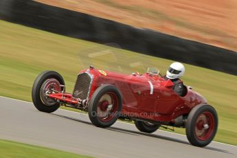 World © Octane Photographic Ltd. Donington Historic Festival, Friday 3rd May 2013. HGPCA Nuvolari Trophy pre-1940 GP cars with Hall and Hall. 1934 Alfa Romeo P3 Tipo B (Scuderia Ferrari) - Tony Smith. Digital Ref : 0645cb7d8307