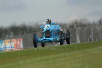 World © Octane Photographic Ltd. Donington Historic Festival, Friday 3rd May 2013. HGPCA Nuvolari Trophy pre-1940 GP cars with Hall and Hall. Alfa Romeo Monzas - Peter Neumark/James Baxter. Digital Ref : 0645lw1d7249