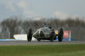 World © Octane Photographic Ltd. Donington Historic Festival, Friday 3rd May 2013. HGPCA Nuvolari Trophy pre-1940 GP cars with Hall and Hall. ERA GP1 - Duncan Ricketts. Digital Ref : 0645lw1d7319