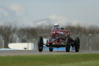 World © Octane Photographic Ltd. Donington Historic Festival, Friday 3rd May 2013. HGPCA Nuvolari Trophy pre-1940 GP cars with Hall and Hall. Alfa Romeo 1750GS - Nick Rossi. Digital Ref : 0645lw1d7328