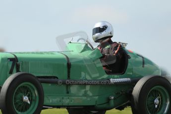 World © Octane Photographic Ltd. Donington Historic Festival, Friday 3rd May 2013. HGPCA Nuvolari Trophy pre-1940 GP cars with Hall and Hall. ERA R3A - Mark Gillies. Digital Ref : 0645lw1d7363