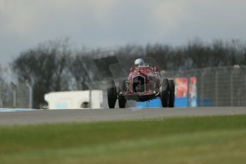 World © Octane Photographic Ltd. Donington Historic Festival, Friday 3rd May 2013. HGPCA Nuvolari Trophy pre-1940 GP cars with Hall and Hall. 1934 Alfa Romeo P3 Tipo B (Scuderia Ferrari) - Stephan Rettenmaier. Digital Ref : 0645lw1d7438
