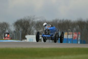 World © Octane Photographic Ltd. Donington Historic Festival, Friday 3rd May 2013. HGPCA Nuvolari Trophy pre-1940 GP cars with Hall and Hall. 1927 Bugatti T35B - Charles Knill-Jones. Digital Ref : 0645lw1d7453