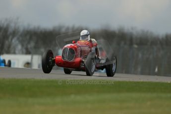 World © Octane Photographic Ltd. Donington Historic Festival, Friday 3rd May 2013. HGPCA Nuvolari Trophy pre-1940 GP cars with Hall and Hall. 1937 Maserati 6CM/4CM - Frederico Buratti. Digital Ref : 0645lw1d7463