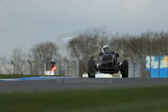 World © Octane Photographic Ltd. Donington Historic Festival, Friday 3rd May 2013. HGPCA Nuvolari Trophy pre-1940 GP cars with Hall and Hall. 1936 ERA R10B - Paddins Rowlins. Digital Ref : 0645lw1d7477