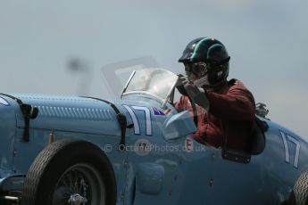 World © Octane Photographic Ltd. Donington Historic Festival, Friday 3rd May 2013. HGPCA Nuvolari Trophy pre-1940 GP cars with Hall and Hall. 1933/1936 MG Parnell K3 - Richard Last. Digital Ref : 0645lw1d7487