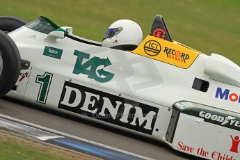 World © Octane Photographic Ltd. Donington Historic Festival, Friday 3rd May 2013. Ayrton Senna Car Demonstrations. Williams FW08C driven by Rob Hall. Digital Ref : 0646cb7d0206