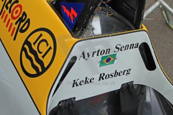 World © Octane Photographic Ltd. Donington Historic Festival, Friday 3rd May 2013. Ayrton Senna Car Demonstrations. Williams FW08C test car. Digital Ref : 0646cb7d7981