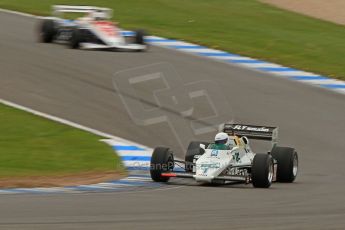 World © Octane Photographic Ltd. Donington Historic Festival, Friday 3rd May 2013. Ayrton Senna Car Demonstrations. Williams FW08C driven by Rob Hall. Digital Ref : 0646cb7d8326