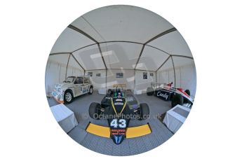 World © Octane Photographic Ltd. Donington Historic Festival, Sunday 5th May 2013. Ayrton Senna Car Display. Digital Ref : 0646lw1d7913