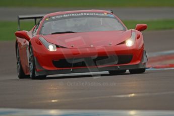 World © Octane Photographic Ltd. Donington Park General Unsilenced Test, Thursday 28th November 2013. Ferrari 458 BAMD - McGuinness/Nelson. Digital Ref : 0870cb1d8345