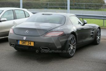 World © Octane Photographic Ltd. Donington Park General Unsilenced Test, Thursday 28th November 2013. Mercedes Benz AMG SLS in the paddock carpark. Digital Ref : 0870cb1dx8591