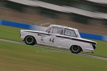 World © Octane Photographic Ltd. Donington Park General un-silenced test 25th April 2013. Ford Lotus Cortina - John Griffiths/James Thorpe. Digital Ref : 1cb1d4983